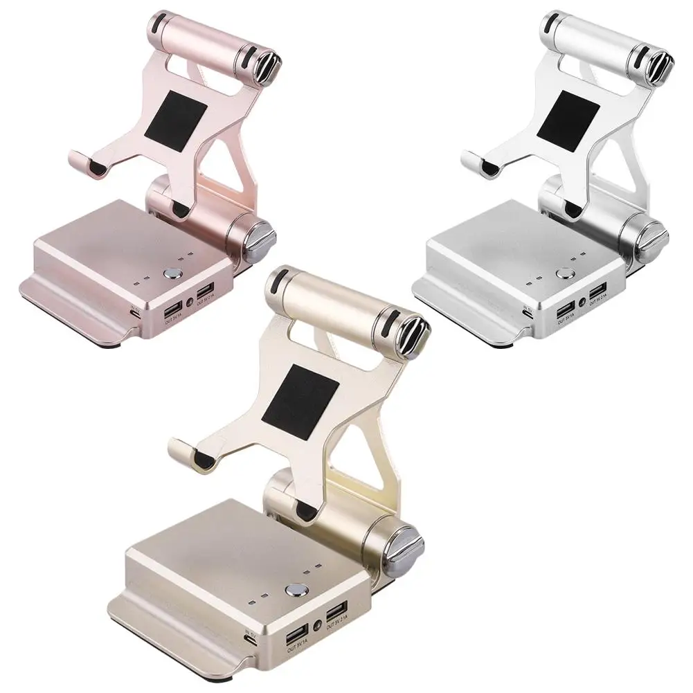 

Portable Metal Deformation Bluetooth Speaker Multifunction Stand Bracket Speaker Support Mobile Power Bank 5200mAh Charging