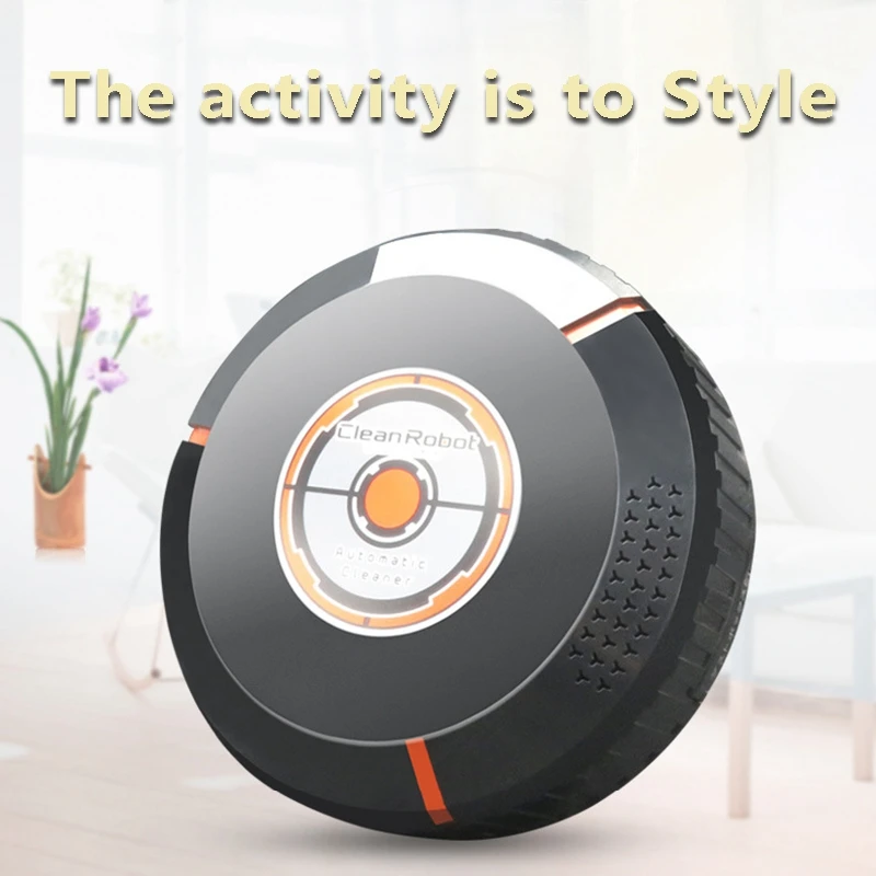 

Auto Vacuum Cleaner Robot Cleaning Home Automatic Mop Dust Clean Sweeping black