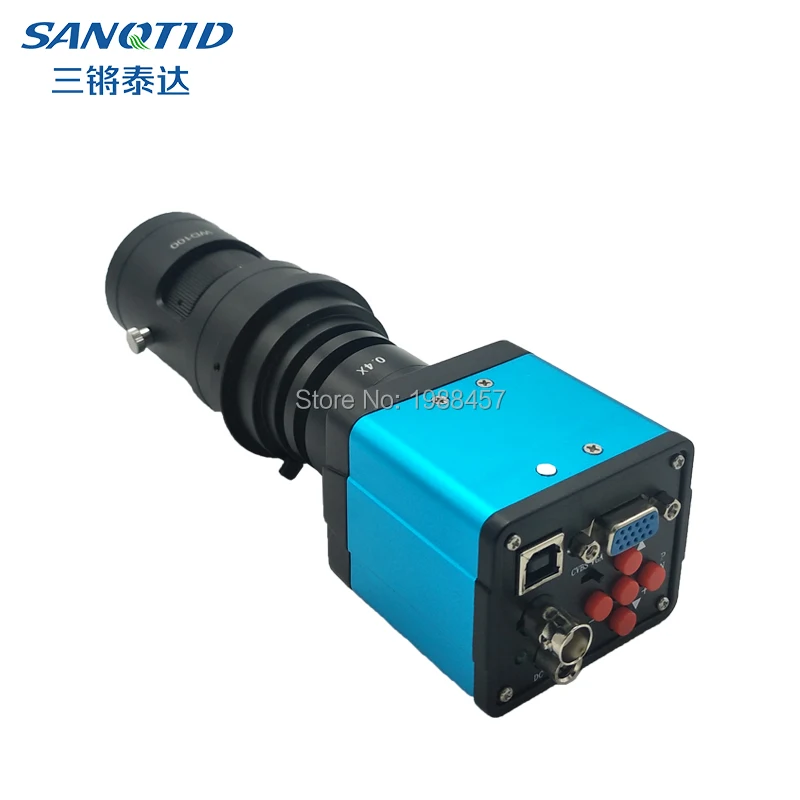 Видеокамера микроскоп HD 1080P 2.0MP VGA USB BNC AV с выходным интерфейсом и объективом 0.4X