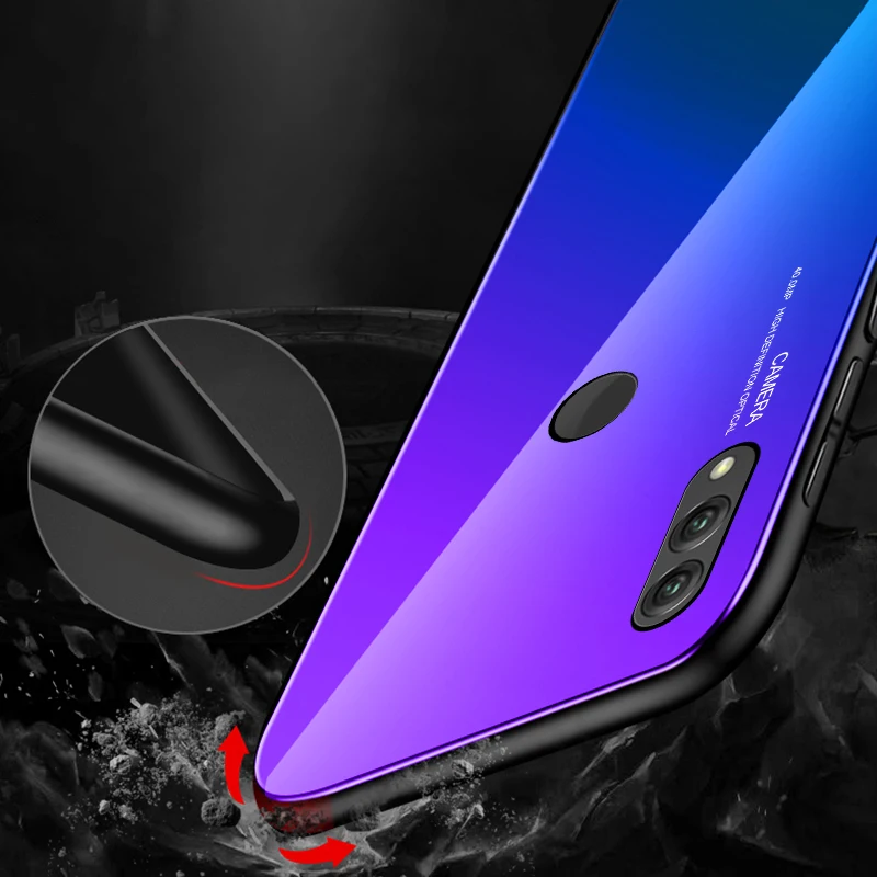 Чехол Honor10 Honor9 из закаленного стекла с градиентом для huawei Honor 9 8 Lite Note 10 7a 7c Pro 7x x8 Honer 8x max чехол в виде ракушки