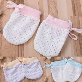 

US Unisex Newborn Baby Infant Soft Cotton Handguard Anti Scratch Mittens Gloves