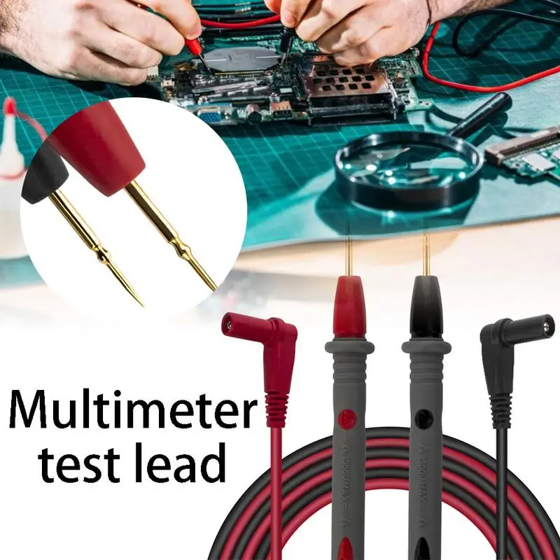 

PT1008 20A Metal-plated Multimeter Test Lead Silicone Fire Retardant Rubber Wire Sharp Needle Probe