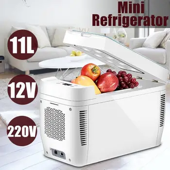 

DC 12V 220V Dual-core Car Refrigerator Freezer Cooler 11L Car Fridge Compressor for Car Home Picnic Refrigeration Freezer