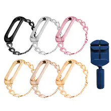 Браслет из цинкового сплава для Xiao mi Band 3 4, браслет, умные часы, сменный ремешок для mi Band 3 4/mi Band 3, NFC, аксессуары для Android