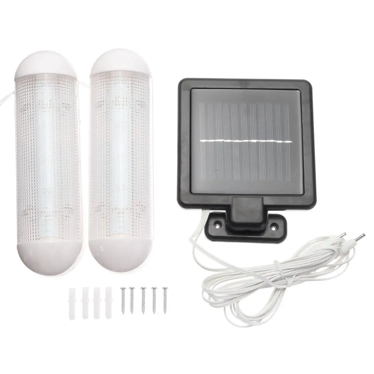 

2X Solar Power 5LED Shed Light Wall Indoor Pull Lamp Corridor Garden Yard Garage