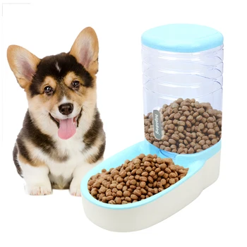

Food Bottle for Pet 3.8L Dog Automatic Feeders Dog Food Dispenser Cats Feeding Bowl Pet Products Plastic