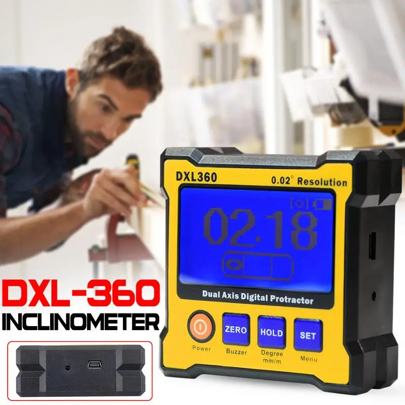 

DXL-360 High Precision Double Axis Inclinometer Digital Display Level Meter Angle Ruler