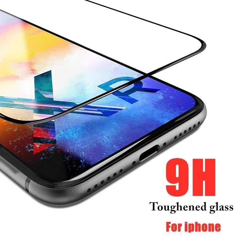 

HD Tempered Glass Film For Apple iPhone X XS Max XR 3D Full Cover Screen Protector Film For iPhone 7 8 Plus 6 6S Front Film