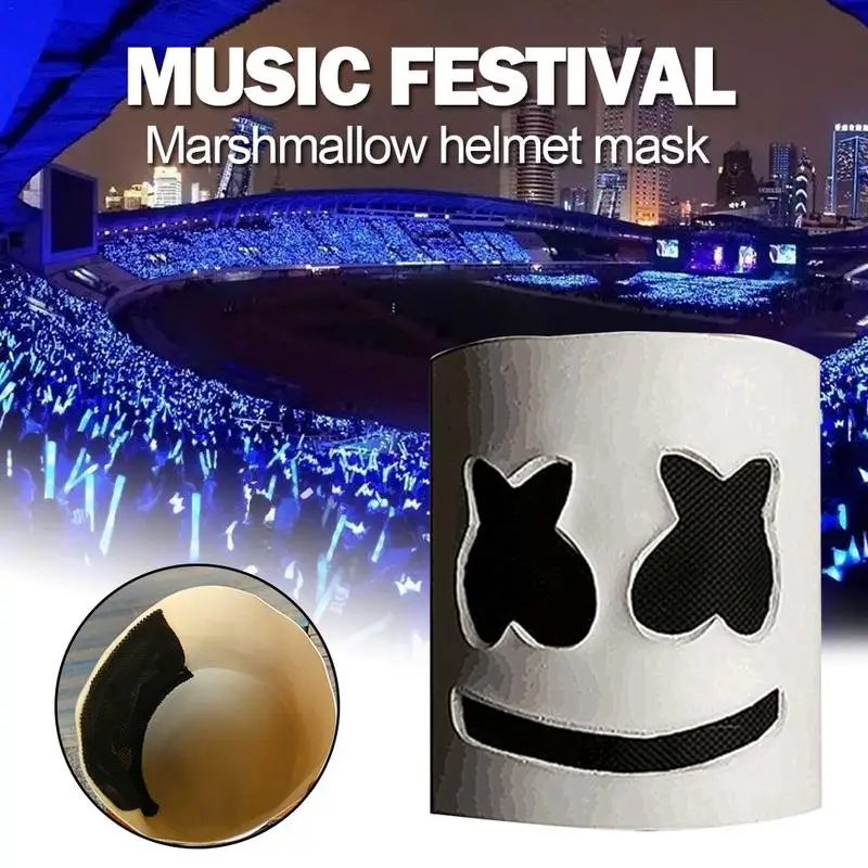 

Music Festival Mask Marshmallow Mask Party Headgear Nightclub Bar Performance Props Adult Costume Accessory Latex