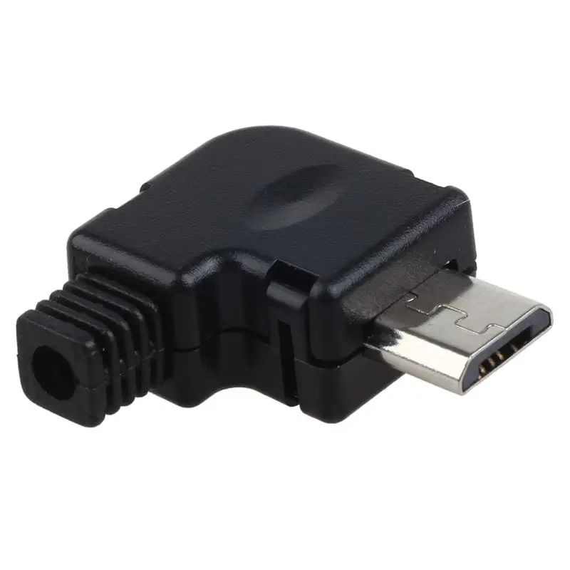 Прямоугольный Micro-USB 5 P порт со штекерной розеткой, разъем с пластиковой бухтой