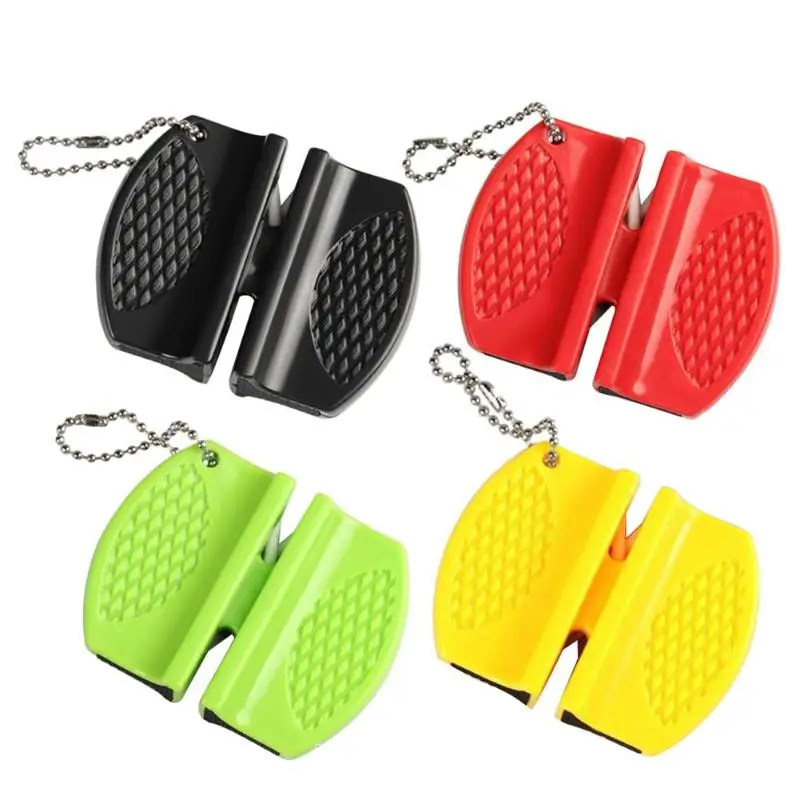 

Mini Quick Kitchen Knife Sharpener Multi-function Sharpening Stone Household Two-stage Camping Pocket Knife Sharpener