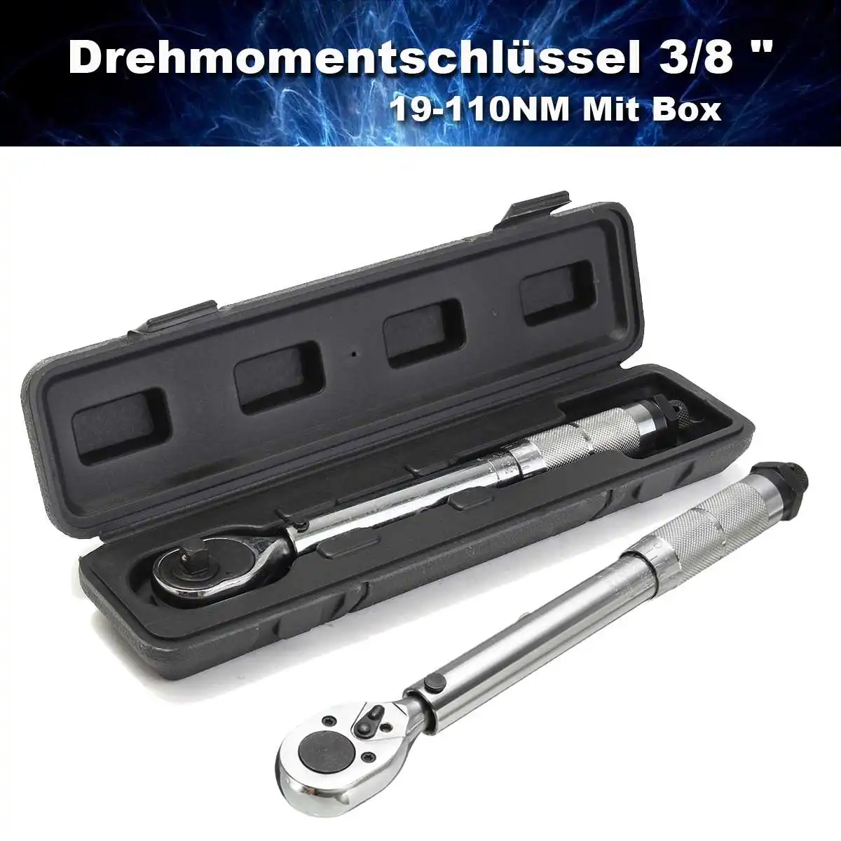 

Drillpro 3/8inch Preset Adjustable Torque Wrench Molybdenum Steel Polished Chrome Hand Tool