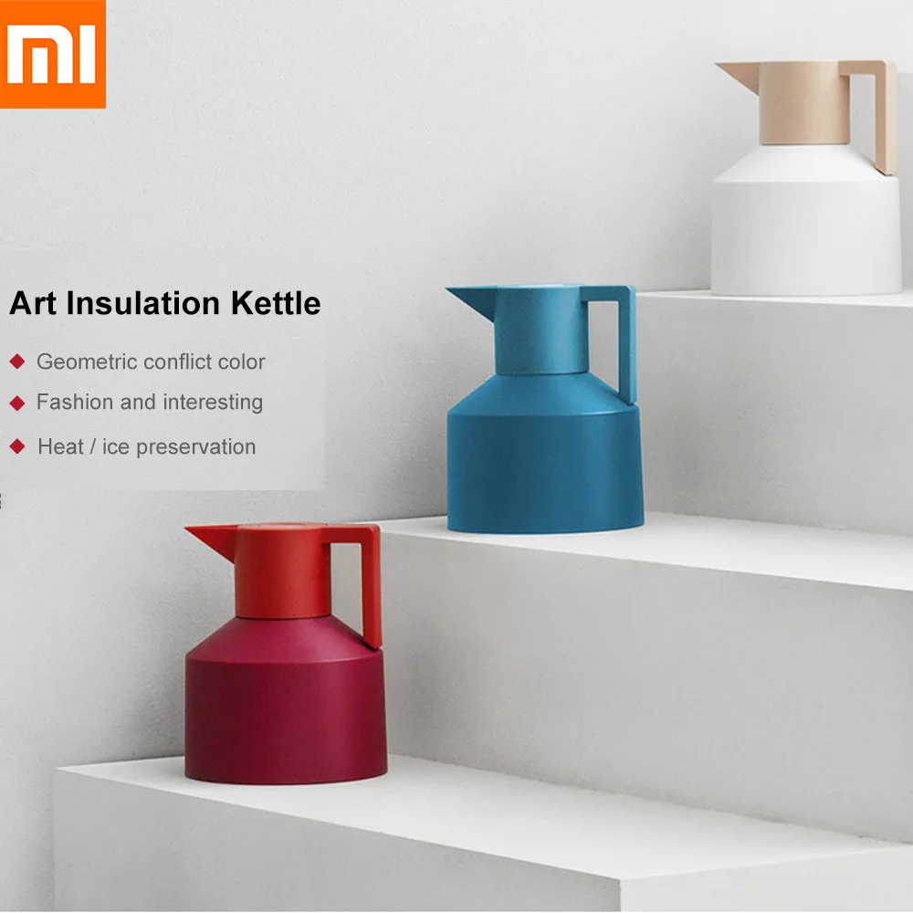 Xiaomi Normann Geo Art чайник термос 1Л геометрический Красота Мода Уникальный большой