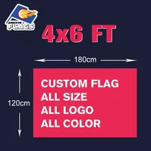 4x6FT пользовательский рекламный ручной флаг бесплатно HD Дизайн Цифровая печать 120X180 см 100D полиэстер все стили и логотипы под заказ LGBT