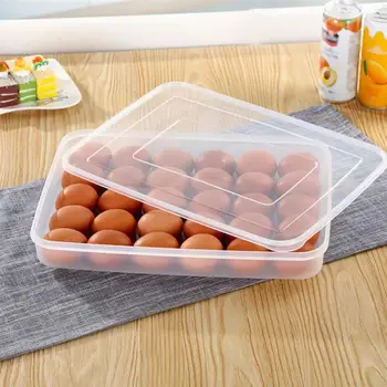 

Egg Holder Plastic 30 Grids Shockproof Large Capacity Storage Box Tray Egg Container with Lid for Cupboard Refrigerator
