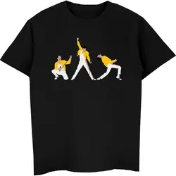 Фредди Меркьюри рок Мужская футболка с коротким рукавом летняя хлопковая Футболка с круглым вырезом плюс размер группа Мужская футболка