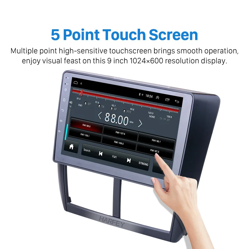 Best Harfey car multimedia player 9"Android 8.1 for Subaru Forester 2008-2012 Head Unit GPS Radio GPS Nav Bluetooth WIFI Support SWC 2