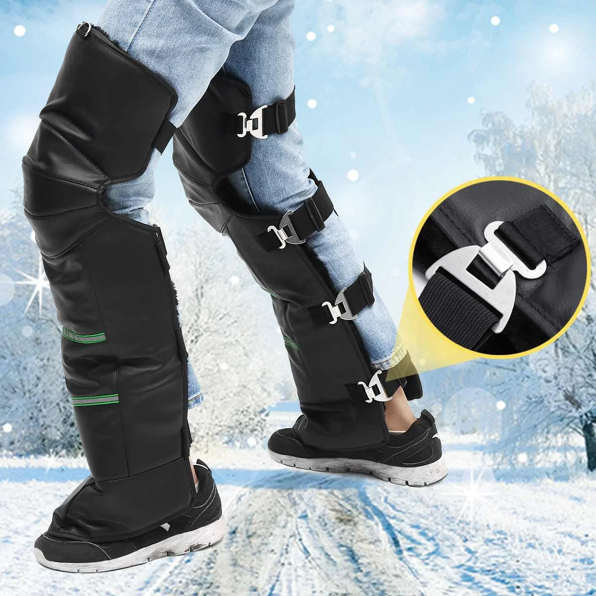 

36cm 72cm Motorcycle Electrombile Windshield Protect PU Leather Thick Warm Knee Pads Winter Cold Windproof for UTV ATV