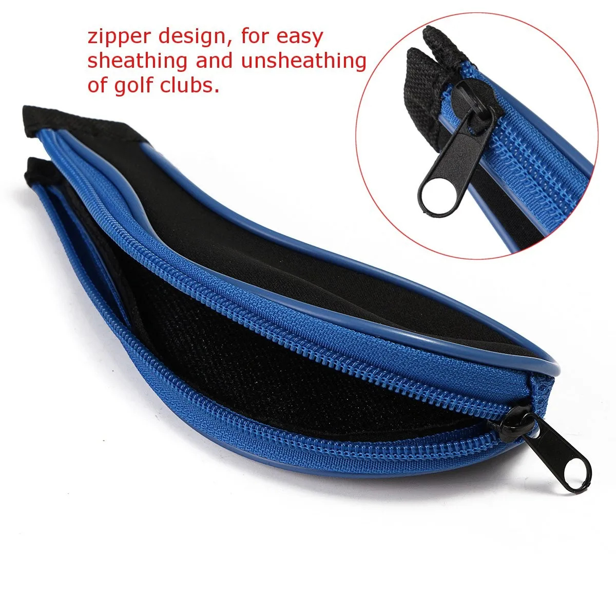 12 шт./компл. Чехлы для клюшек гольфа с железной головкой на молнии длинным горлом 4
