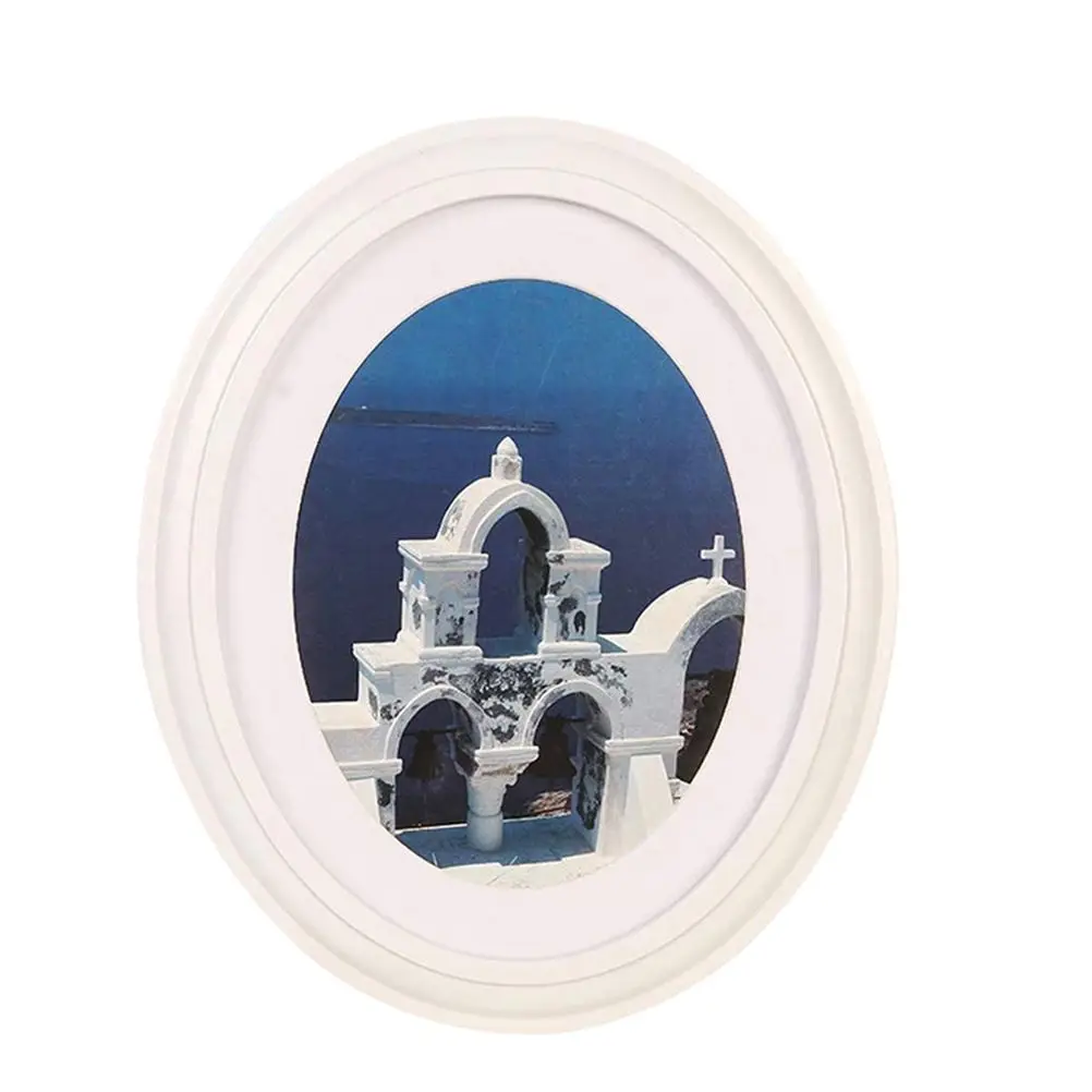 

Photo Frame Classic Wooden Oval Shape Wall Hanging Decoration Picture Frame with Seamless Nail and S Nail