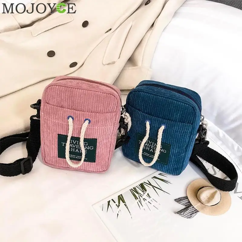 

Unisex Corduroy Crossbody Handbag Bag School Student Preppy Style Handbag Bags Women Travel Mini Waterproof Handbags Bag Satchel