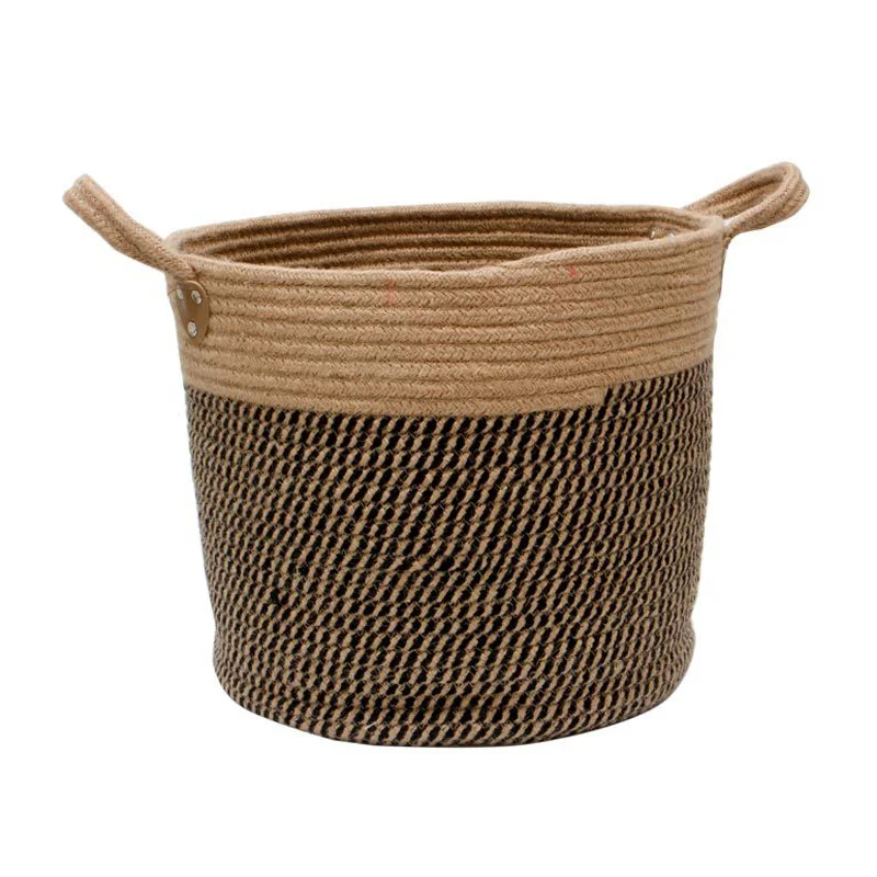 

Large Basket Woven Storage Basket With Handles Natural Jute Laundry Basket Toy Towels Blanket Basket Home Decor Gift