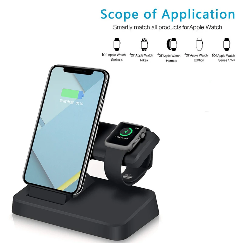 

2 in1 Charging Stand Usb Charger For Apple Watch IWatch Series 1 2 3 4 IPhone XS Max XR X 6S 7 8 Plus Desktop Charging Dock