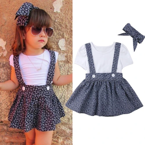 T-shirt Skirt Set Princess Party Dress Outfits 3Pcs Kids Baby Girls Coat Tops T-shirt Skirt Set Princess Party Dress Outfits 3Pcs Kids Baby Girls Coat Tops