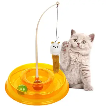 

Creative Pet Cat Toys Crazy Amusement Round Disk Spring Mice Funny Play Activity Mouse Cat Interactive Cat Toys Pet Supplies