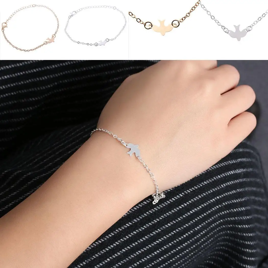 Для женщин Мода Ласточка Птица животных браслеты цепочки Jewelry повседневное