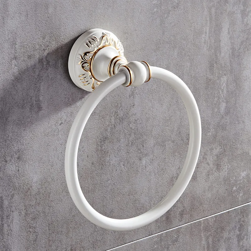 Античный/черный/белый настенный круглое полотенце кольцо Классическая вешалка для полотенец в ванную аксессуары для ванной комнаты
