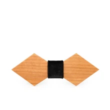 Деревообрабатывающий острый угол галстук-бабочка фабрика бревна вишневого дерева ручной резной пользовательский импортный галстук-бабочка модная индивидуальность