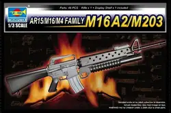 Trumpeter 01904 1/3 US AR15/M16/M4 Family-M16A2/M203 пластиковая модель пистолет комплект