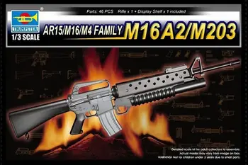 

Trumpeter 01904 1/3 US AR15/M16/M4 Family-M16A2/M203 Plastic Model Gun Kit