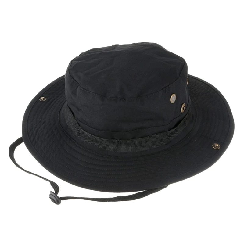 Waterproof Sunscreen Hat Outdoor Hat Black 56 62cmin Men's Bucket Hats