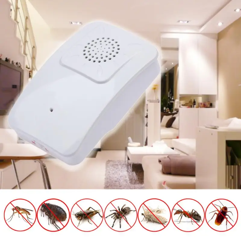 

Indoor Pest Control Ultrasonic Electronic Mouse Repeller Cockroach Rat Traps Mice Mosquito Insect Pest Killer Repeller White