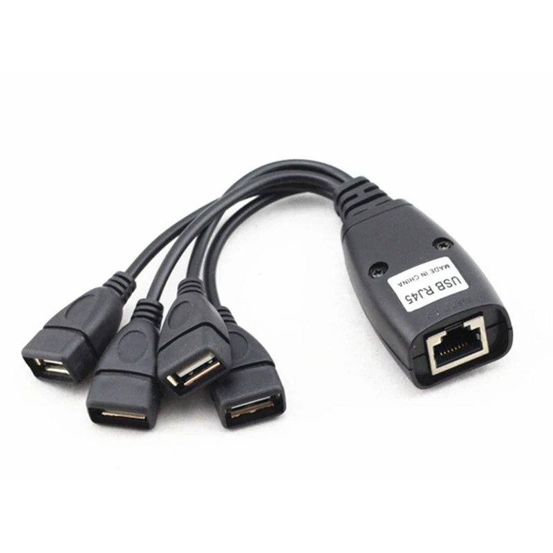Ethernet RJ45 до 4 USB 2 0 адаптер удлинитель более 150 футов Сетевой удлинитель| |
