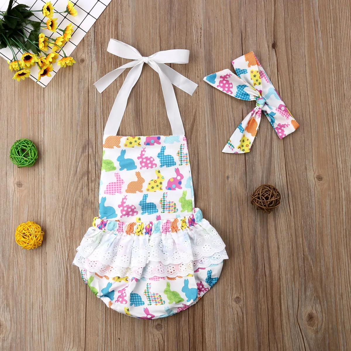 My 1st пасхальные комбинезоны Одежда для новорожденных боди с открытой спиной на