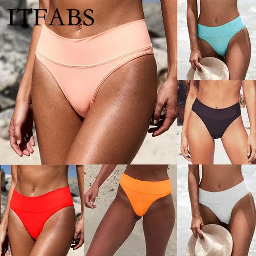 

ITFABS 2019 New Two-Piece Separates Women Bikini Bottoms High Waist Underwear Beachwear Swimsuit S-XL