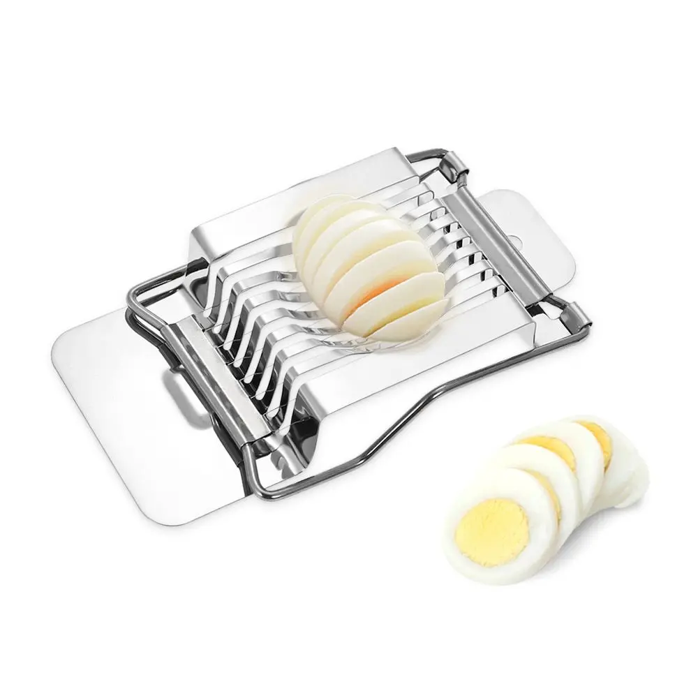 

Kitchen Stainless Steel Egg Slicer Wire Egg Cheeses Chopper Dicer Cutter Tool for Salads Sandwiches