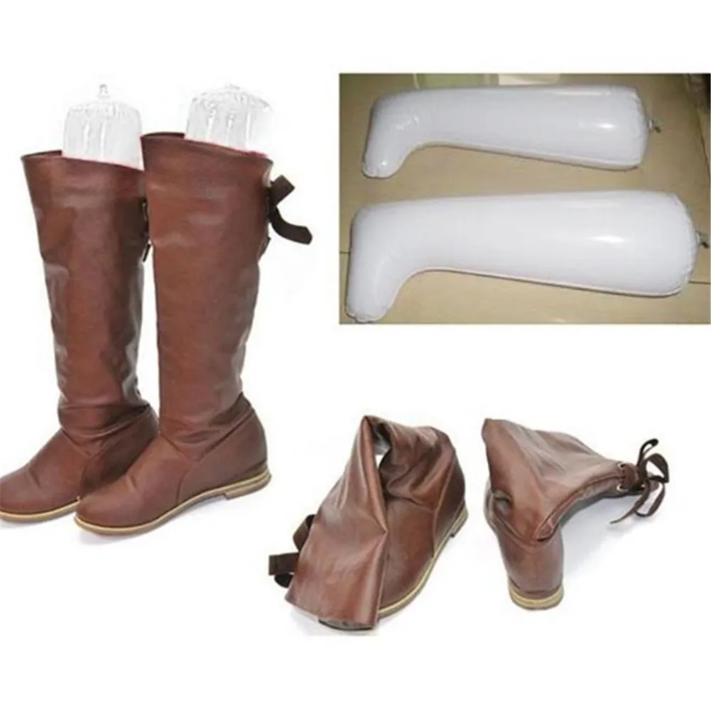 

1 Pair Hot Sale Inflatable Long Boot Shoe Stand Holder Stretcher Support Shaper Shoes Tree High Top Quality Rubber Shoes Support