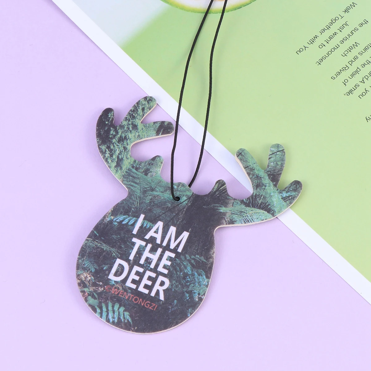 Deer Shaped Car Pendant Air Freshener Decoration Solid Aromatherapy Perfume Tablet Scented Piece (Orchid Scent Forest) |