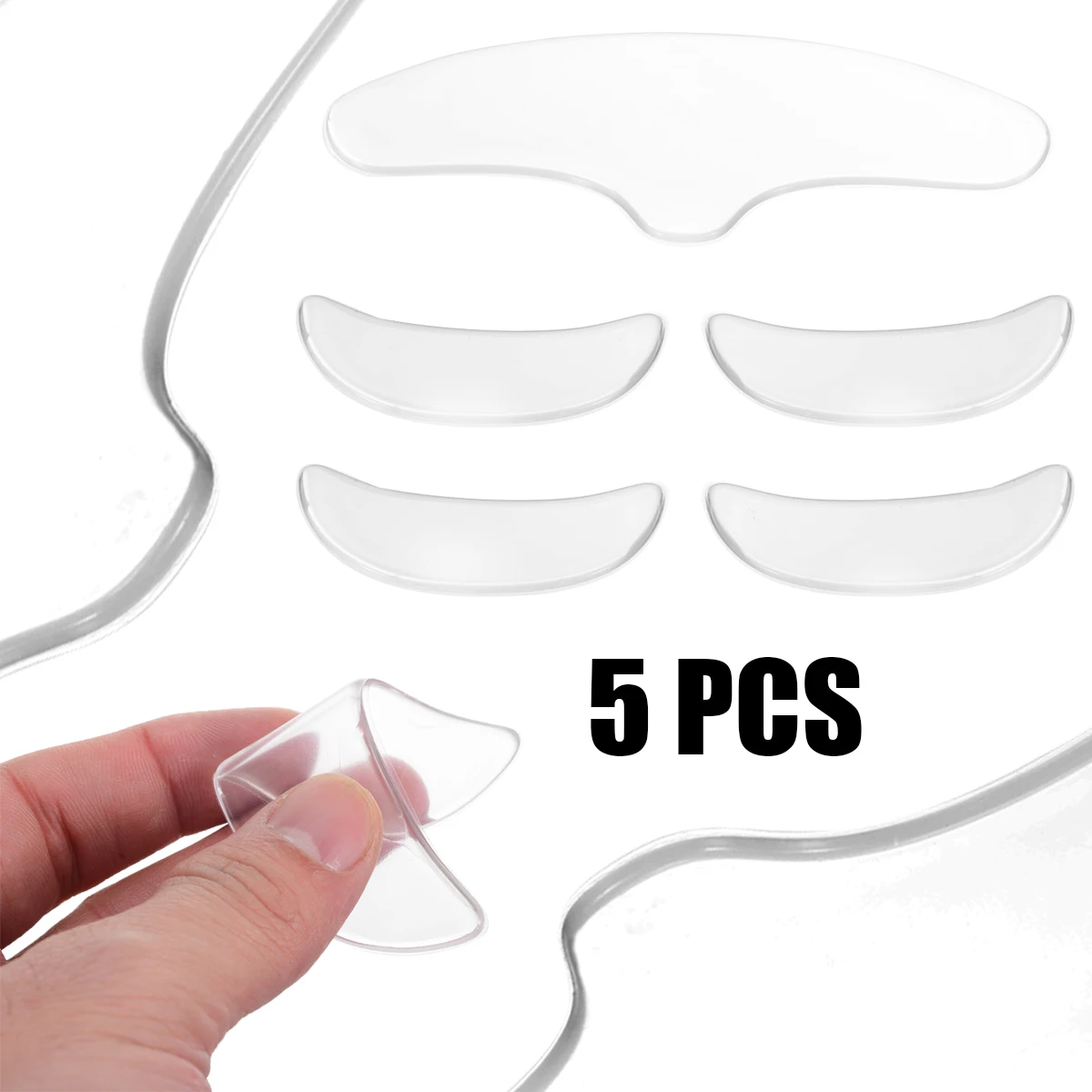 Shellhard 5pcs Anti Wrinkle Eye Skin Care Pads Medical Grade Silicone