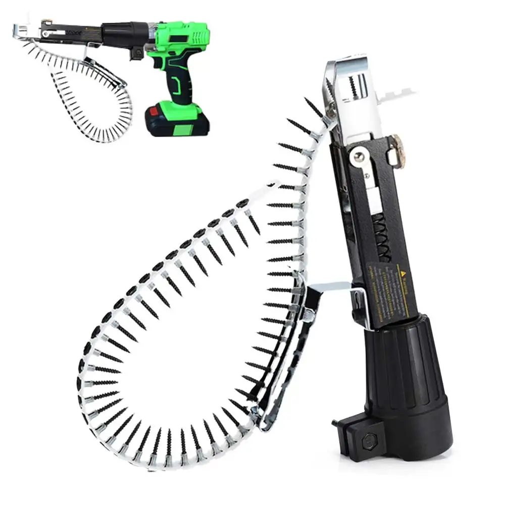  Automatic Electric Drill Nozzle Adapter Nail Exit Bracket And Chain Nails Kit Household Tools Set C