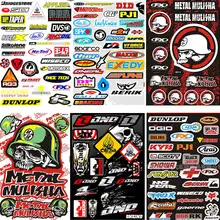Calcomanía divertida impermeable del casco del Motocross de la historieta del cráneo de la historieta del coche del camión etiqueta adhesiva del vinilo de la bici gráfica