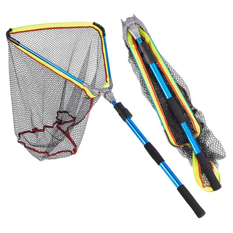 

200MM Fishing Net Aluminum Alloy Telescoping Foldable Landing Net Fish Net Retractable Pole Folding Landing Net Fishing Tackle