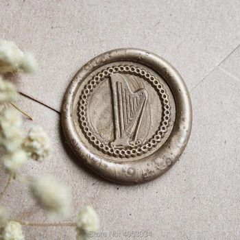 

HARP Wax Stamp Seal Sealing Kit Music instrument Wedding Invitation Seals
