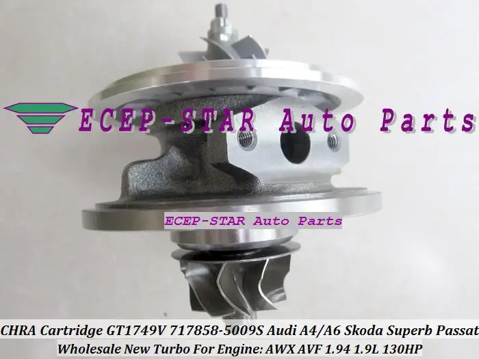 Turbo CHRA Cartridge Turbocharger Core GT1749V 717858-5009S For AUDI A4 A6 SKODA Superb VW PASSAT TDI AWX AVF 1.94 1.9L 130HP (6)