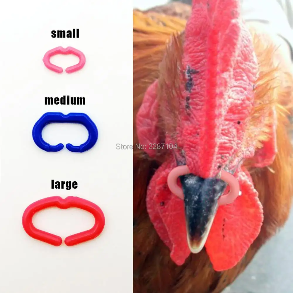 50pcs Chicken Eyes Peeper Glasses Spectacles Protector Hen Pecking Plastic 5cm 