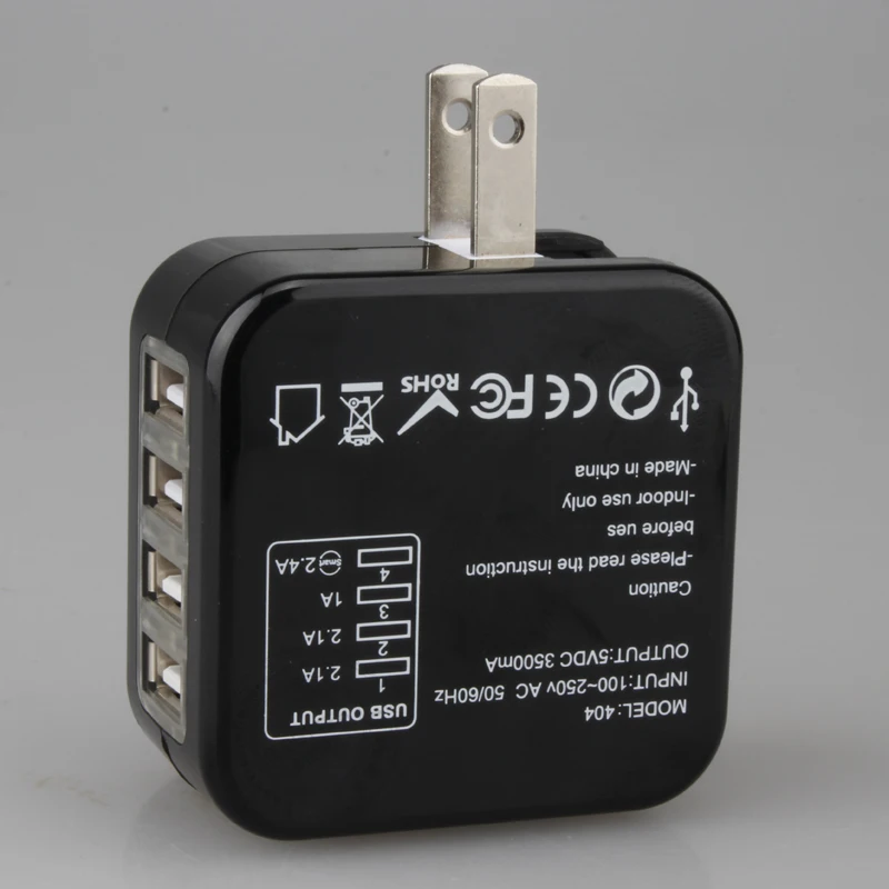 Universal Travel Charging Adapter with 4 USB Port Socket for World Travel